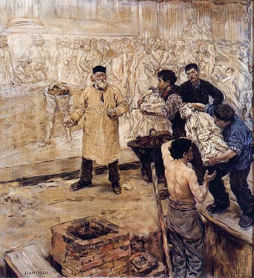 Jean-francois raffaelli At the caster's (1886), by Jean-Francois Raffaelli oil painting image